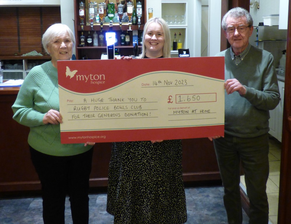 Myton Hospices cheque